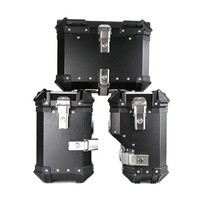 Boîtes latérales 38 L + boîte de queue 45l 3 pièces ensemble moto sacoche boîte de moto en aluminium pour le stockage