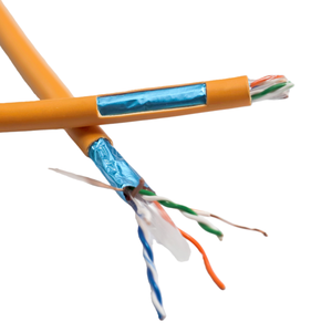 Câble de communication blindé STP FTP Cat5e bleu pour fabricants, 110 ohms, 300 V, 4 paires, <span class=keywords><strong>24AW</strong></span> - Product Image 2