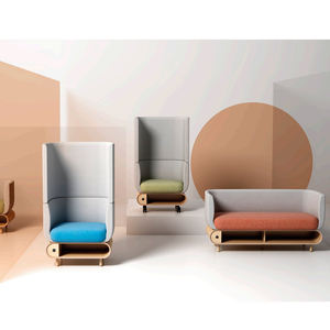 Canapé de réunion et de négociation pour bureau privé, banquette moderne à dossier haut, canapé commercial en tissu pour bureau à domicile et salon - Product Image 4