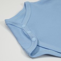 Mono de Bebé Azul Cielo de Diseñador para 0-12 Meses, Ropa de Verano de Manga Corta, Body de Algodón Orgánico para Bebé CHOCHO, Venta al Por Mayor