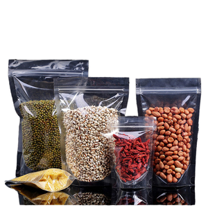 Sachet Doypack en plastique transparent givré, refermable, étanche, thermoscellable, avec fermeture éclair et encoche <span class=keywords><strong>de</strong></span> déchirement, <span class=keywords><strong>pour</strong></span> snacks, noix, céréales, aliments <span class=keywords><strong>pour</strong></span> animaux <span class=keywords><strong>de</strong></span> compagnie - Product Image 1
