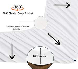 Premium <strong>Fitted</strong> <strong>Sheet</strong> Wholesale High Quality <strong>Deep</strong> Pocket Elastic Super Soft Bed <strong>Sheets</strong> <strong>Fitted</strong> Set for Home - Product Image 3