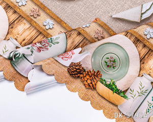 Thấp MOQ In Nhựa Bảng <span class=keywords><strong>Linen</strong></span> Bảng Protector Đảng Bảng Vải Với Hoa Và Cỏ - Product Image 3