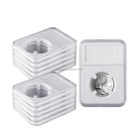 Boîtier de rangement personnalisé en plastique pour pièces de monnaie de collection de 19 mm, étiquettes commémoratives en silicone en vrac, support de pièces de monnaie graduées NGC PCGS