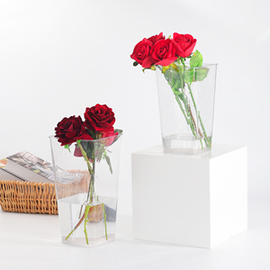 แจกันพลาสติกใส แจกันดอกไม้ หลายขนาด ทนทาน น้ำหนักเบา ขายส่ง - Product Image 3