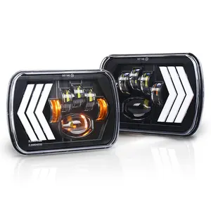 OVOVS 12v 24v אוטומטי תאורה מערכת Off-road רכב 5x7 Inch 55w רכב Led פנס לג 'יפ