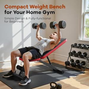<span class=keywords><strong>Banc</strong></span> de <span class=keywords><strong>musculation</strong></span> de base Besster pour salle de sport à domicile, 8 positions de dossier réglables, capacité de charge de 660 lb, pliable et compact - Product Image 2