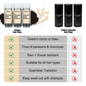 10 Farben Natürliches ungiftiges Pulver Keratin Haar aufbau Echte menschliche Fasern Haar kreide Haar verdickung Faser freie Produkt prüfung - Product Image 4