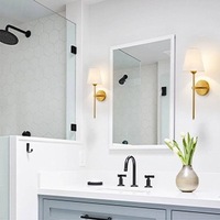 Lampe murale sans fil rechargeable pour chambre à coucher, style nordique rétro, tissu doré et noir, douille E27, télécommande sans fil, 3 couleurs RGB