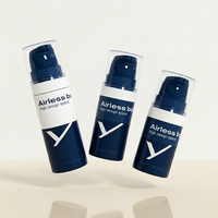 Flacon Airless en Plastique PP de 5 ml, 10 ml, 15 ml pour Lotion, Crème, Sérum, Gel Douche, Emballage Cosmétique