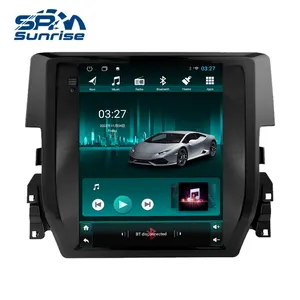 Radio Multimedia con GPS para coche, Radio con reproductor, Android 10, 2 din, estilo Tesla, para Honda Civic 2016, 2017, 2018