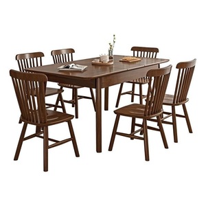 Juego <span class=keywords><strong>de</strong></span> sillas <span class=keywords><strong>de</strong></span> mesa <span class=keywords><strong>de</strong></span> <span class=keywords><strong>comedor</strong></span> plegables <span class=keywords><strong>de</strong></span> madera maciza clásica, muebles para el hogar <span class=keywords><strong>de</strong></span> 6 plazas para apartamentos pequeños, extensible, moderno y sencillo - Product Image 3