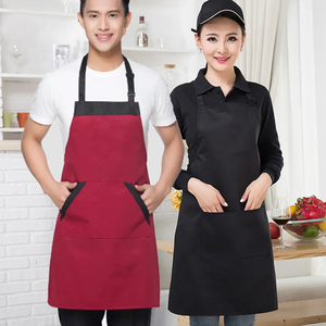 Ajustável Restaurante Garçom Uniforme Cozinha Avental 100% algodão Bakery Food <span class=keywords><strong>Service</strong></span> Impermeável Cozinhar Avental Longo Avental - Product Image 4