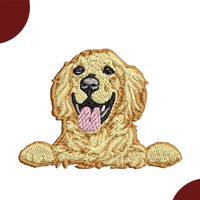 Service de broderie personnalisé pour chien, broderie au fer sur patchs pour collier de chien, vente en gros