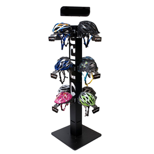 Trung tâm mua sắm bán lẻ xoay Mũ bảo hiểm hat Rack hiển thị Gỗ Kim Loại sàn hat Hanger Kệ Mũ Nón Cap <span class=keywords><strong>Display</strong></span> đứng chủ - Product Image 4