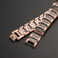 Bracelet en cuivre magnétique thérapeutique pour hommes et femmes, soulagement de la douleur et de l'arthrite, avec boîte cadeau pour la guérison