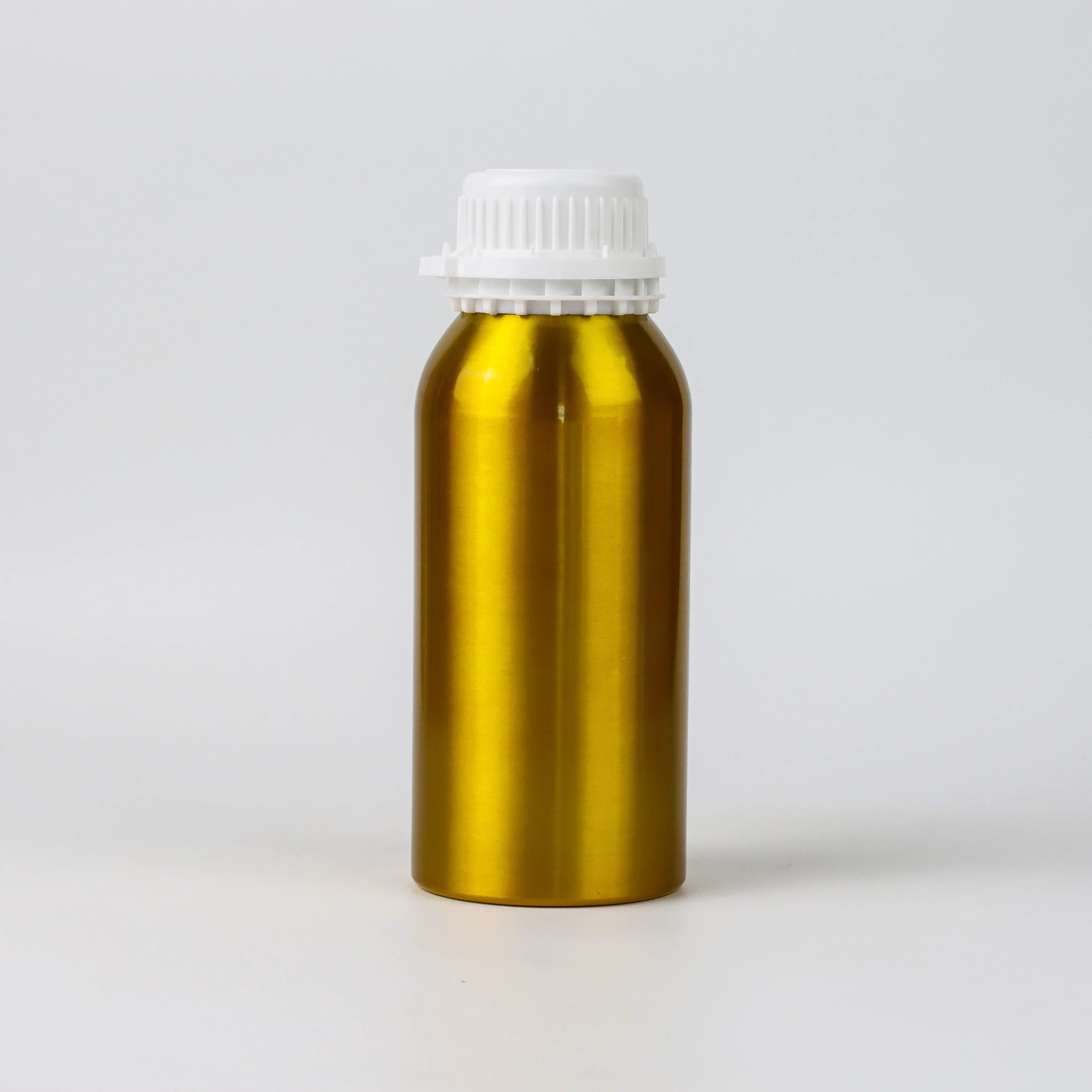 Botella de aluminio de oro brillante personalizable de 500ml botella de aceite de oliva puro