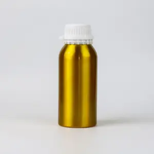 Настраиваемая Глянцевая Золотая алюминиевая бутылка 500 мл для чистого оливкового масла