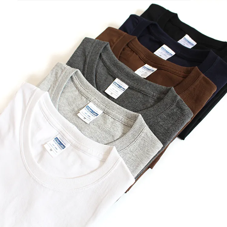 YLS Großhandel Custom Logo Printing Low MOQ Herren Wear Plain Blank T-Shirt 190g/m² 100% Baumwolle Casual T-Shirts