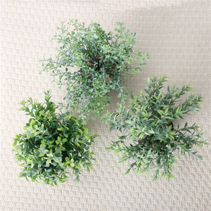 Plantes artificielles réalistes : feuilles d'eucalyptus et de <span class=keywords><strong>romarin</strong></span>, herbe artificielle, plantes en pot en plastique pour décoration intérieure - Product Image 5