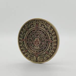 Medalla de moneda conmemorativa de bronce <span class=keywords><strong>antiguo</strong></span> azteca mexicana Maya larga galvanizada 3D SM 2017 - Product Image 4