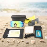 Ensemble de lunettes de soleil de sport avec 3 verres PC interchangeables, lunettes de soleil polarisées pour le baseball, monture TR90, lunettes de soleil pour le cyclisme et la pêche