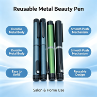 Stylo applicateur cosmétique rechargeable en métal avec logo personnalisé OEM, texture haute qualité, cartouche réutilisable, BoruichiGuang Chine, vente en gros