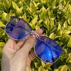 Kính mắt đổi màu nam, gọng tròn nửa khung, đinh tán vàng, kính quang học chống phản chiếu, chống ánh sáng xanh, thời trang 2026 - Product Image 5