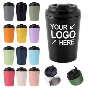 Taza de Café Mini Personalizada al por Mayor, Taza Aislada de Acero Inoxidable Portátil de 12 oz con Logotipo Personalizado, Taza para Agua con Escala - Product Image 1