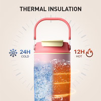Gobelet isotherme moderne en acier inoxydable à double paroi, 920 ml (30 oz), anti-fuite, avec paille et revêtement de surface personnalisé, idéal pour les usines.