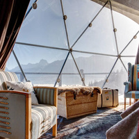 Tente 4 saisons tente de réception d'hôtel de luxe glamming deserto geodesic dom tent