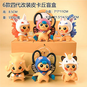 Figurines mignonnes de dessin animé <span class=keywords><strong>Pokemon</strong></span> Kawaii, Pikachu Psyduck Squirtle, décoration de voiture, collection d'ornements de gâteau pour enfants, jouets, cadeaux - Product Image 2