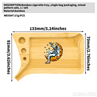Vente en gros Logo personnalisé coloré Plateau à rouler pour cigarettes en bois de bambou Accessoires à rouler Machines à rouler