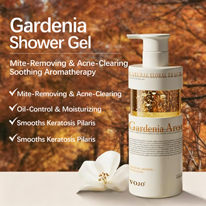 Gel <span class=keywords><strong>Douche</strong></span> Parfum Gardénia VOJO en Gros 500ml Nettoyage Profond Parfum Longue Durée Blanchissant Anti-Acariens Anti-Démangeaisons OEM - Product Image 2