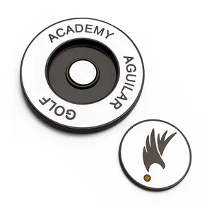 Etiqueta de golfe feito sob encomenda, etiqueta de golfe de metal e ferro da etiqueta do golfe bola de ímã marcador de bola de metal moedas marca