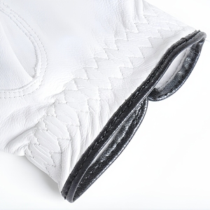 Guantes de golf de piel de oveja genuinos de fábrica OEM, con marca personalizada, antideslizantes, transpirables, con dorso de cuero, para hombre, venta al por mayor. - Product Image 5