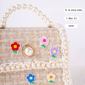 Stock MINI 2.3*3CM Iron On/ Sticker Embroidered Tulip Various Flower Patch for <b>Hat</b> <b>Bag</b> Phonecase Decoration - Product Image 5