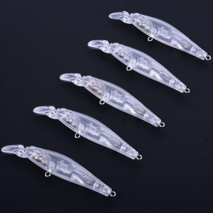 Señuelo de Pesca Flotante Transparente S-0726 de 88mm y 7g, sin Pintar, Cuerpo de Plástico Duro, Tipo Minnow - Product Image 5