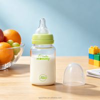 Biberon anti-colique personnalisé avec tétine en silicone souple, biberon d'alimentation pour bébé en PP, débit lent, moyen, rapide, 0-12 mois, biberon d'allaitement pour bébé