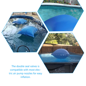 Oreiller d'air hivernal pour piscines Support de <span class=keywords><strong>piscine</strong></span> au-dessus des couvertures <span class=keywords><strong>Coussin</strong></span> <span class=keywords><strong>flottant</strong></span> gonflable Bleu Empêche la décoloration Durable - Product Image 5