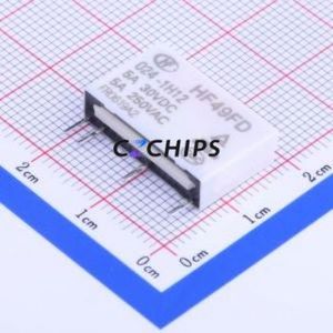 HF49FD/024-1H12 Power Relay SIP,5x20mm Relay 24V 1 Normally Open: 1A (SPST-Normally Open)::: 4 5A-30VDC/5A-250VAC - Product Image 1