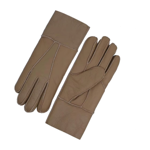 <span class=keywords><strong>Gants</strong></span> en peau de mouton véritable épais pour <span class=keywords><strong>homme</strong></span> et femme, chauds, coupe-vent, pour usage quotidien, compatibles écran tactile - Product Image 1