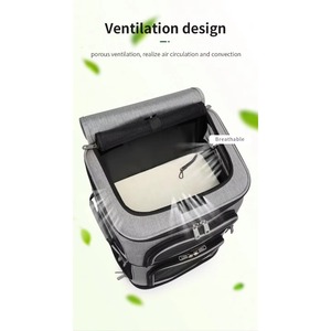 Sac à dos pour animaux de compagnie de luxe à double couche, le plus populaire de 2022, fabriqué par une usine BSCI, sac à dos souple pour chat et autres animaux de compagnie. - Product Image 4