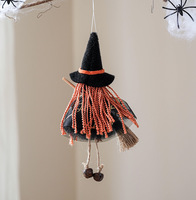Poupée Magique Sorcière Ange avec Jupe en Tulle Gothique Décoration d'Halloween et de Noël Ornement Remplis de Coton PP