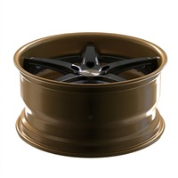 Nuevas llantas Geruida Gloss Black de cinco radios forjadas en aleación de aluminio 6061 T6 de 18-24 pulgadas, PCD personalizado 5x112-130mm, ET -20-45mm