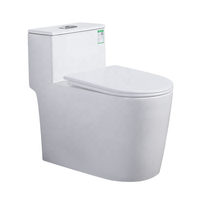 En gros WC monobloc moderne en céramique à double chasse siphonique à sortie verticale pour salle de bain domestique