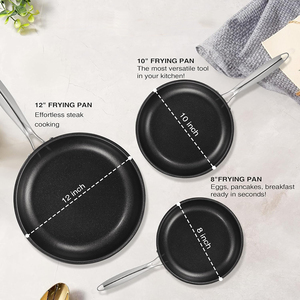 <span class=keywords><strong>2025</strong></span> Thiết Kế Mới Titan Lớp Phủ Gốm Ba Lớp Thép Không Gỉ Chảo Với Thép Không Gỉ Xử Lý - Product Image 5