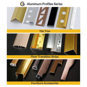 Profilé de garniture de plinthe <span class=keywords><strong>avec</strong></span> lumière en métal aluminium noir pour mur et plancher - Product Image 3