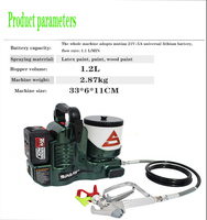 Pulvérisateur de peinture électrique haute pression 21V 301i Airless DIY Pistolet à peinture