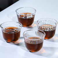 Op maat gemaakte klassieke heldere kristallen vintage herbruikbare milieuvriendelijke draagbare kleine drinkglas thee proefbeker
